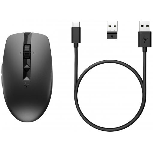 HP 710 myš, přenos bezdrátový, 7 tlačítko, 3000 dpi, černá