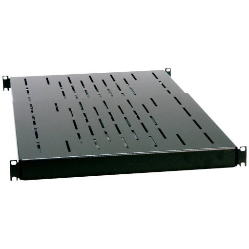 Apranet 26512565 19 palec Zásuvný systém pro síťové stojany (racky) 1 U variabilní upevňovací lišty Vhodné pro hloubku skříně: od 600 mm černá (RAL 9005)