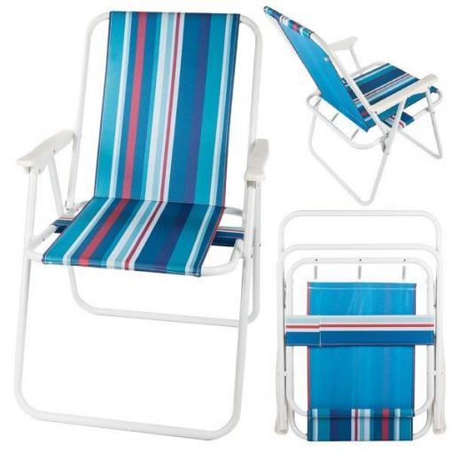 Kempingové skládací křeslo h_v154r, 75 cm, s opěradlem