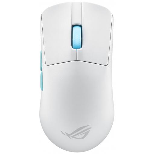 Asus ROG Harpe Ace Aim Lab Edition White optická herní myš, přenos bezdrátový, Bluetooth®, USB, 4 tlačítko, 36000 dpi, bílá