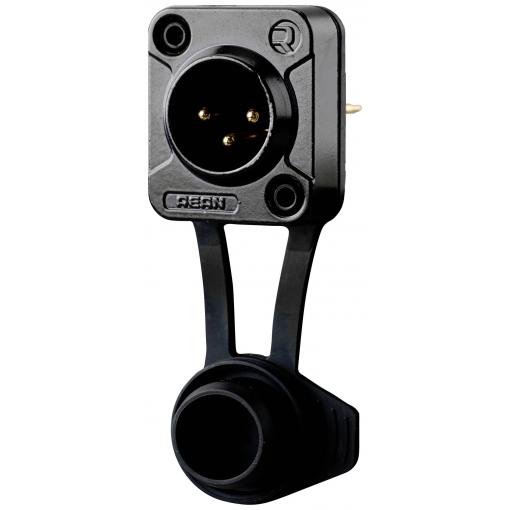Rean AV RRX3M-Z-012-1 XLR konektor zástrčka, vestavná Pólů: 3 černá 1 ks
