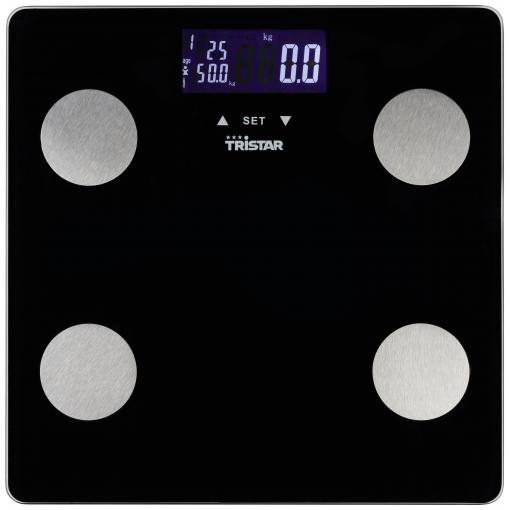 Tristar WG-2442 váha s diagnostikou tělesných parametrů WG-2442 digitální Max. váživost=150 kg černá