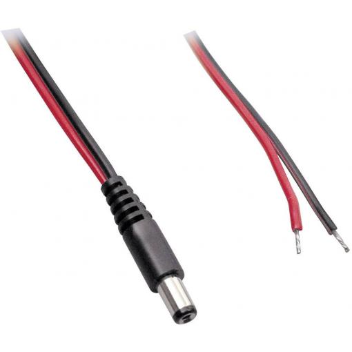 BKL Electronic 075143 nízkonapěťový připojovací kabel nízkonapěťová zástrčka - kabel s otevřenými konci 5.50 mm 2.10 mm 30.00 cm 1 ks