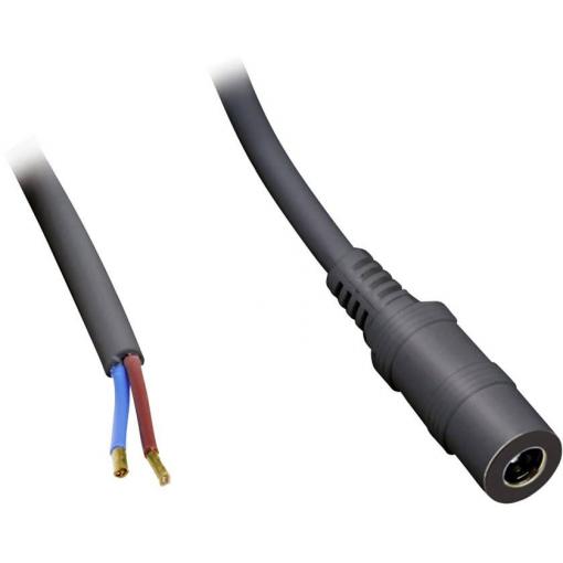 BKL Electronic 075182 nízkonapěťový připojovací kabel nízkonapěťová zásuvka - kabel s otevřenými konci 5.50 mm 2.10 mm 30.00 cm 1 ks