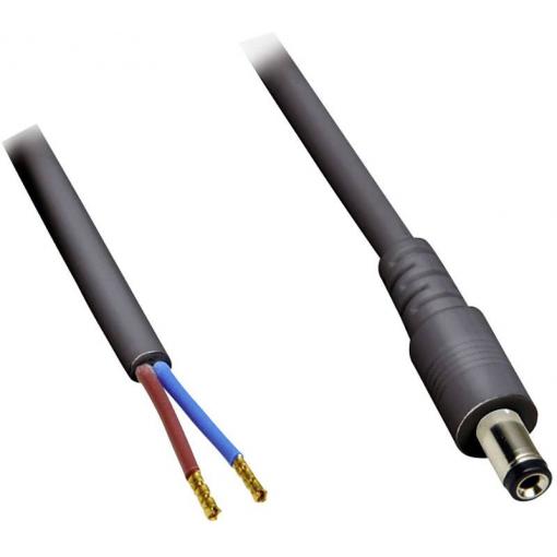 BKL Electronic 075180 nízkonapěťový připojovací kabel nízkonapěťová zástrčka - kabel s otevřenými konci 5.50 mm 2.50 mm 1.00 m 1 ks