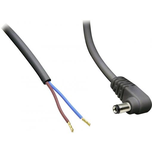 BKL Electronic 075166 nízkonapěťový připojovací kabel nízkonapěťová zástrčka - kabel s otevřenými konci 5.50 mm 2.10 mm 30.00 cm 1 ks