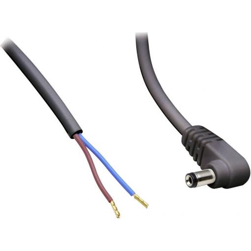 BKL Electronic 075167 nízkonapěťový připojovací kabel nízkonapěťová zástrčka - kabel s otevřenými konci 5.50 mm 2.10 mm 0.50 m 1 ks