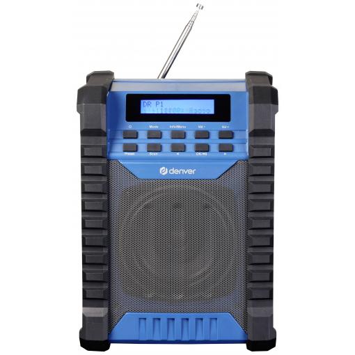 Denver WRD-60 111111200030 odolné rádio, DAB+, DAB, FM, AUX, FM, DAB+, s akumulátorem, voděodolné, černá, modrá