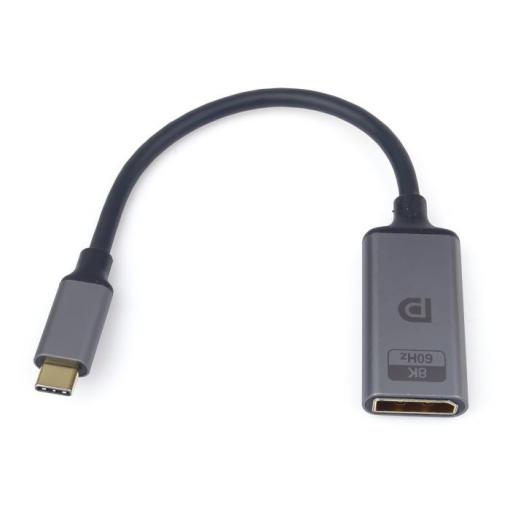 Adaptér USB-C na DisplayPort DP1.4, 8K@60Hz, 20 cm, hliník