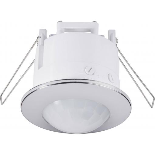 Renkforce 1289331 na strop, vestavné detektor pohybu PIR 360 ° relé chrom IP20