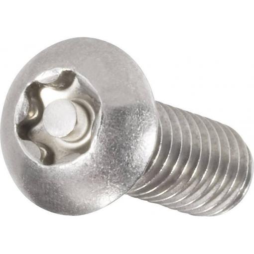 TOOLCRAFT 888781 šroub s čočkovou hlavou M5 12 mm T profil s kolíkem nerezová ocel A2 10 ks