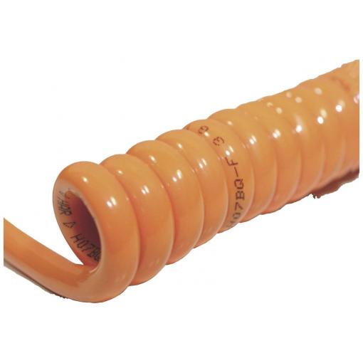 BKL Electronic 1506152 spirálový kabel H07BQ-F 800 mm / 3200 mm 5 G 4.0 mm² + 5 G 4.0 mm² oranžová 1 ks