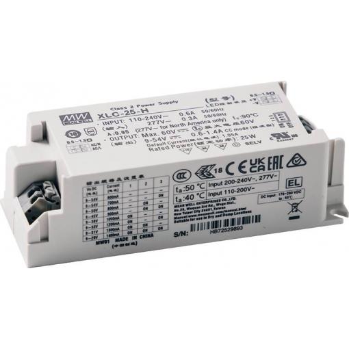 MEAN WELL XLC-25-24 LED driver 25.2 W 1 ks