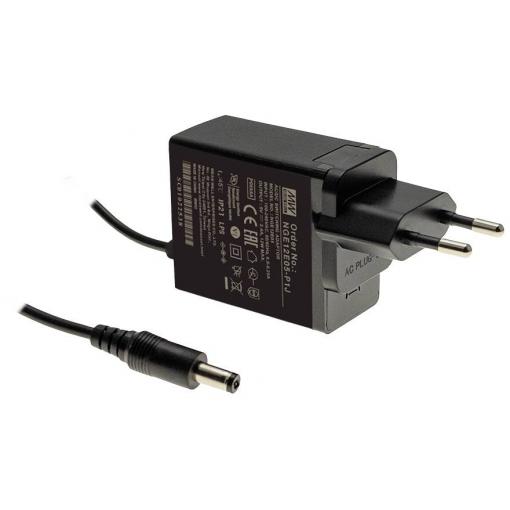 MEAN WELL NGE12E24-P1J zásuvkový napájecí adaptér, stálé napětí, 24 V/DC, 15 W