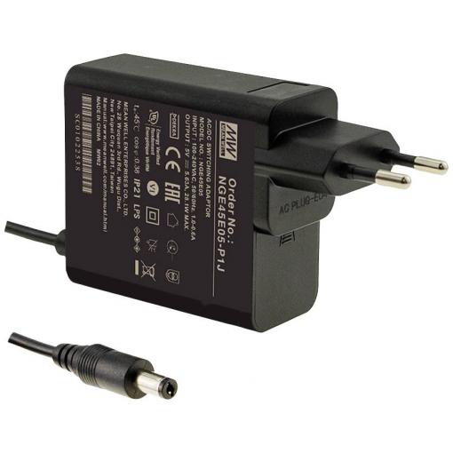 MEAN WELL NGE45E12-P1J zásuvkový napájecí adaptér, stálé napětí, 45 W