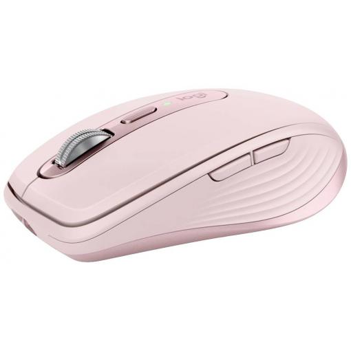 Logitech MX Anywhere 3S optická myš, přenos bezdrátový, 6 tlačítko, 8000 dpi, růžová