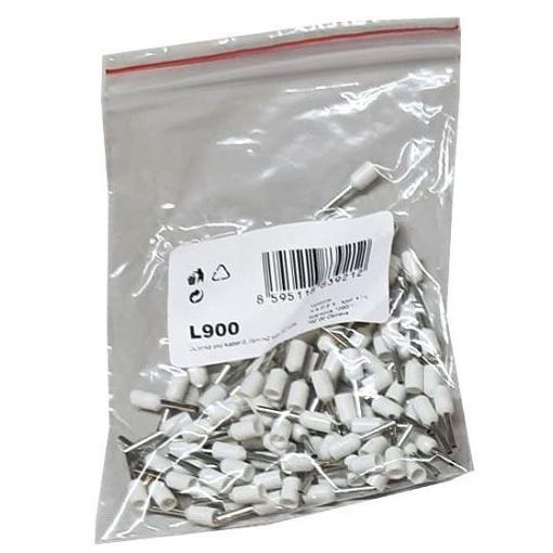 Kabelová dutinka 0,75 mm² bílá E7508, balení 100 ks