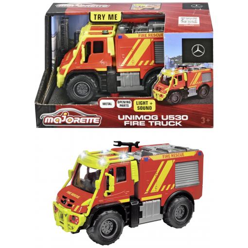 Majorette model zásahového vozidla Mercedes Benz Nákladní vůz Unimog U530 Fire hotový model Model osobního automobilu