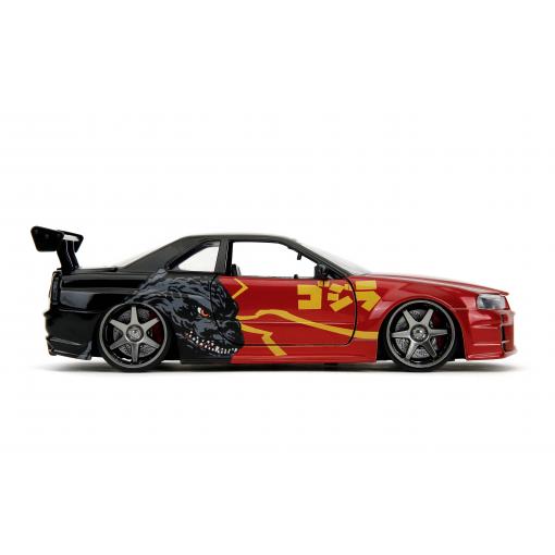 JADA TOYS Godzilla Nissan GTR hotový model Model osobního automobilu