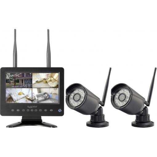 Sygonix SY-6330454 bezdrátový-sada bezpečnostní kamery se 2 kamerami 1280 x 720 Pixel 2.4 GHz