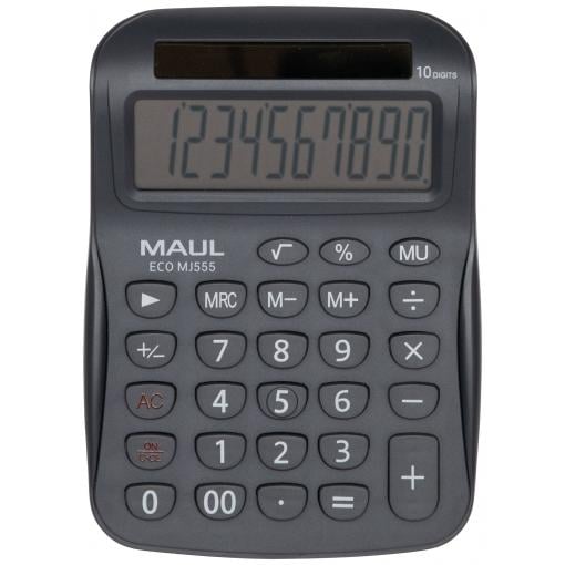 Maul ECO MJ 555 stolní kalkulačka, displej (počet míst) 10, solární napájení, šedá