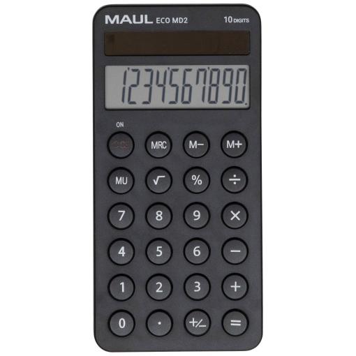 Maul ECO MD 2 kapesní kalkulačka, displej (počet míst) 10, solární napájení, černá