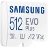 Samsung EVO Plus paměťová karta microSD Retail 512 GB UHS-I, v30 Video Speed Class, A2 Application Performance Class vč. SD adaptéru