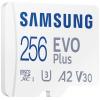 Samsung EVO Plus paměťová karta microSD Retail 256 GB UHS-I, v30 Video Speed Class, A2 Application Performance Class vč. SD adaptéru