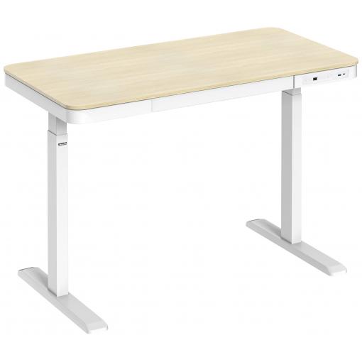 SpeaKa Professional psací stůl pro práci vsedě i ve stoje elektricky výškově nastavitelné Rozsah výšky: 72 do 1.2 m (š x h) 118 cm x 60 cm bílá, dřevo (světlé)