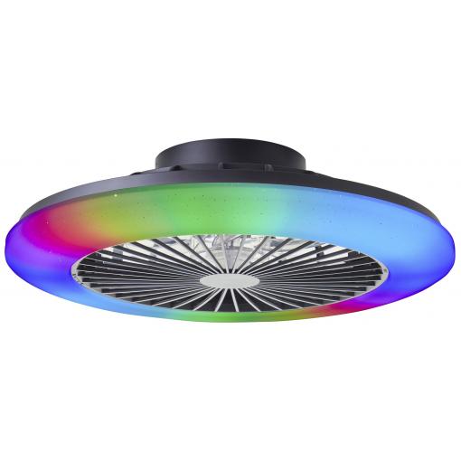 Brilliant G60020/06 Salerno LED stropní světlo s ventilátorem LED modul 40 W černá