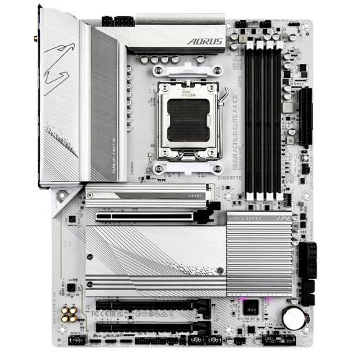 Gigabyte B650 AORUS ELITE AX ICE Základní deska Socket (PC) AMD AM5 Tvarový faktor ATX Čipová sada základní desky AMD® B650