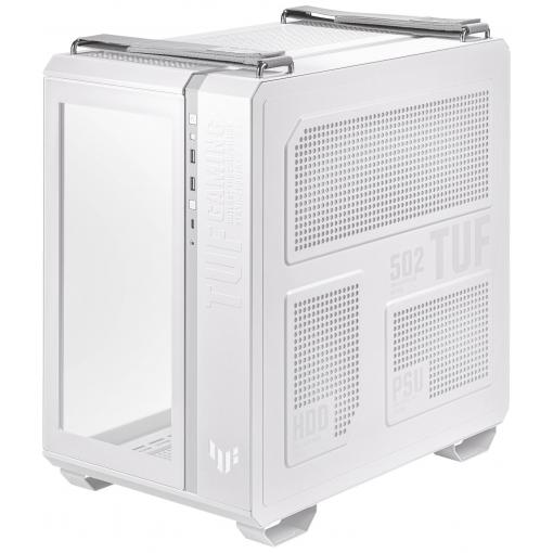 Asus TUF Gaming GT502 PLUS midi tower PC skříň bílá prachový filtr, boční okno