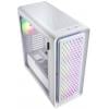 FSP Fortron CUT593P tower herní pouzdro bílá 4 předinstalované LED ventilátory, prachový filtr, boční okno