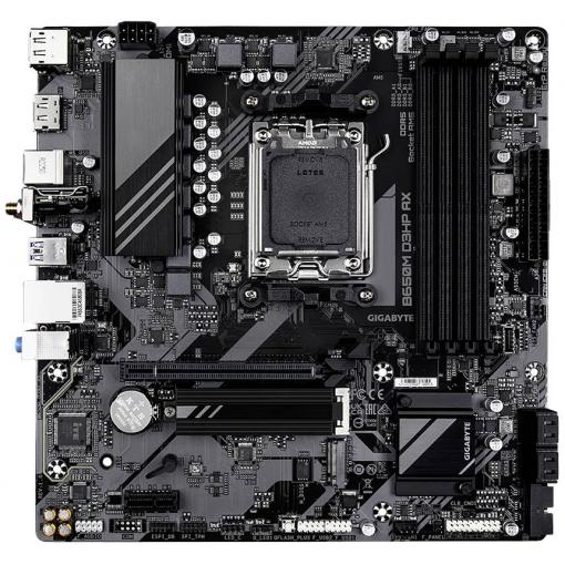 Gigabyte B650M D3HP AX - 1.0 Základní deska Socket (PC) AMD AM5 Tvarový faktor Micro-ATX Čipová sada základní desky AMD® B650