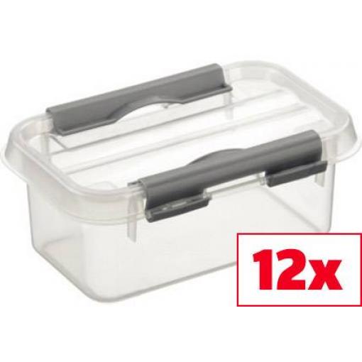 Helit úložný box Sunware Q-line transparentní 500 l (š x v x h) 100 x 63 x 150 mm 12 ks
