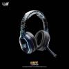 Lexip Naruto Shippuden Kakashi Kamui Headset uzavřená (Over Ear) kabelová, Bluetooth® stereo černá/modrá headset, regulace hlasitosti, Vypnutí zvuku mikrofonu