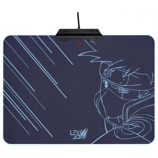 Lexip Naruto Shippuden Kakashi Kamui herní podložka pod myš s podsvícením černá, tyrkysová