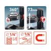 Držák-stativ magnetický EXTOL PREMIUM, nastavitelný, 1/4"