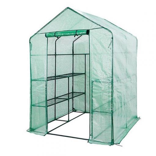 Skleník NEO TOOLS 143×143×195 cm, PVC fólie, kovová konstrukce