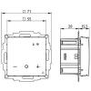 Eberle UTE 3500-RAL9010-G-55 pokojový termostat pod omítku, 557895054500, Topení/chlazení, 1 ks