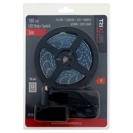 LED pásek TRIXLINE TR 643, 180 LED/3 m, studená bílá 6500 K, IP65