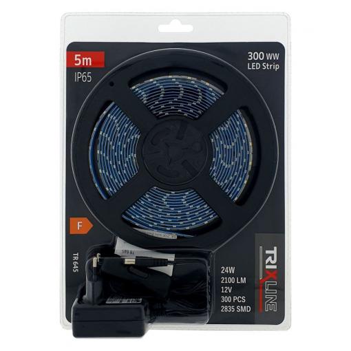 LED pásek TRIXLINE TR 645, 5 m, teplá bílá, 300 LED, IP65