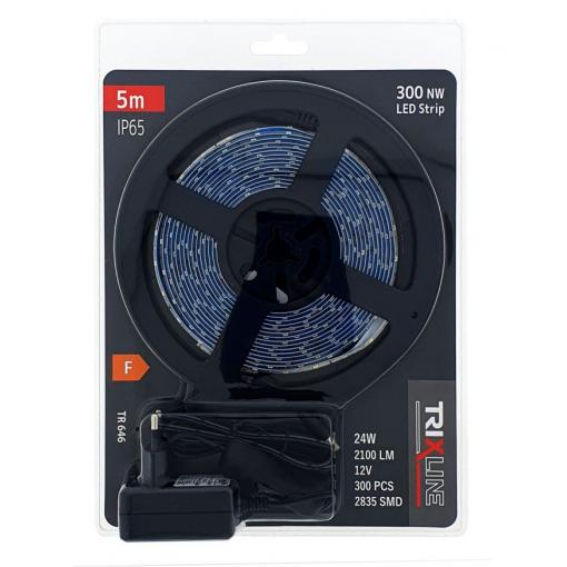 LED pásek TRIXLINE TR 646, 5 m, 300 LED, denní bílá, IP65, 12 V