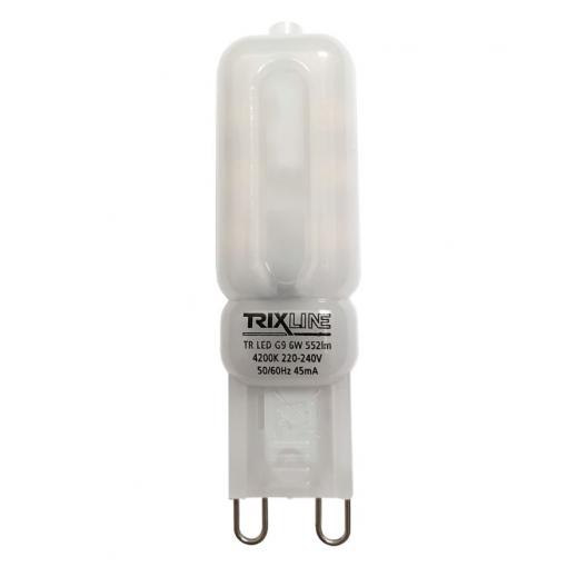 LED žárovka G9 6 W Trixline, denní bílá, 552 lm