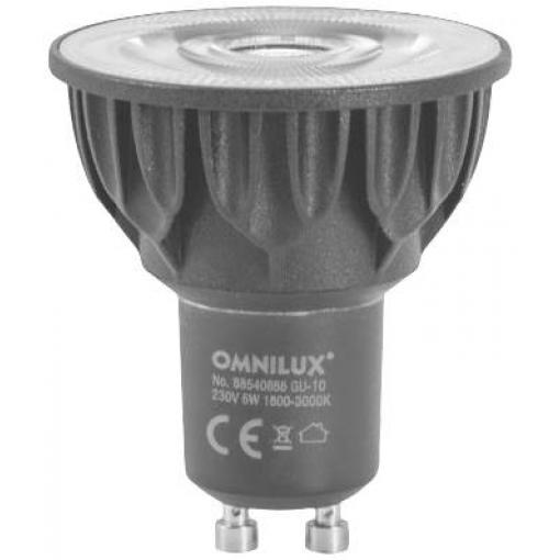 Omnilux 88540655 LED Energetická třída (EEK2021) F (A - G) GU10 žárovka 5 W teplá bílá, super teplá bílá stmívatelná 1 ks