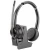 HP Poly Savi 8220 UC DECT Headset otevřená (On Ear) DECT, Bluetooth® stereo černá Potlačení hluku headset, regulace hlasitosti, Vypnutí zvuku mikrofonu Počítače