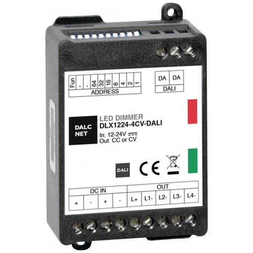 Dalcnet DLX1224-4CV-DALI Stmívač 4kanálový
