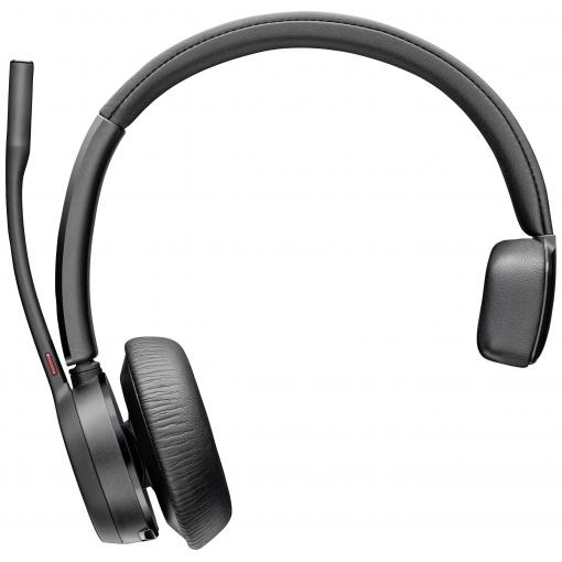 HP Poly Voyager 4310 USB-A Headset +BT700 Dongle Headset otevřená (On Ear) Bluetooth® mono černá Potlačení hluku regulace hlasitosti, Vypnutí zvuku mikrofonu