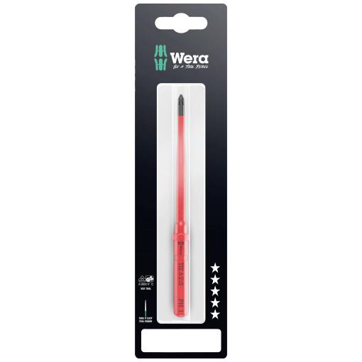 Wera Kraftform Kompakt VDE 62 iS PH 1 x 157 mm TIE SB pro elektrotechniky křížový výměnné bity s rukojetí PH 1