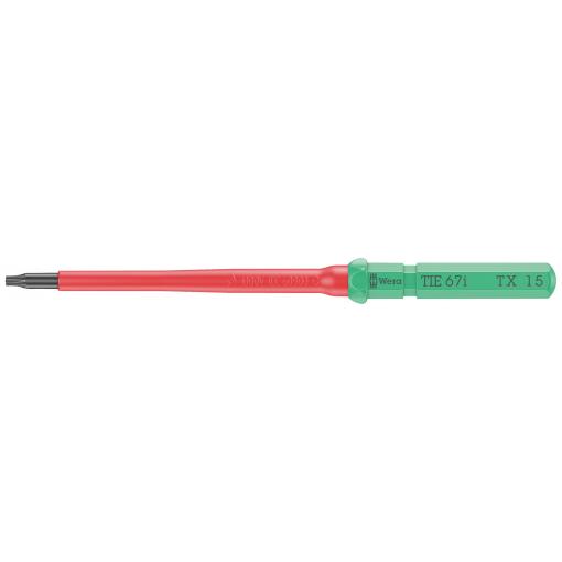 Wera Kraftform Kompakt VDE 67 i TX 15 x 157 mm TIE pro elektrotechniky TORX výměnné bity s rukojetí TX 15